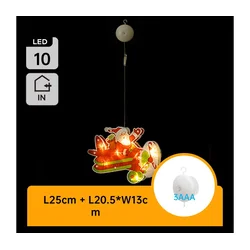 Aigostar - LED božićna dekoracija LED/3xAAA božićni avion 17cm