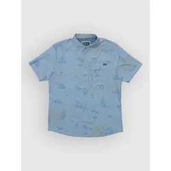 Salty Crew Flagship Uv Button Up Shirt clear sky