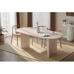 HANAH HOME Trpezarijski sto Sabella Travertine