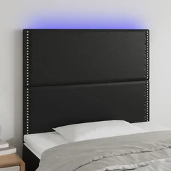LED uzglavlje crno 90x5x118/128 cm od umjetne kože