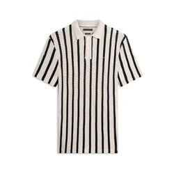TOMMY HILFIGER Majica ecru/črna