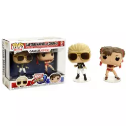 FUNKO Pop Games Marvel VS Capcom 2-pack - Captain Marvel (GR) vs Chun-Li (RD)  Marvel, 9 cm