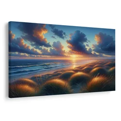 Slika sonce izginja v globinah - 120x80