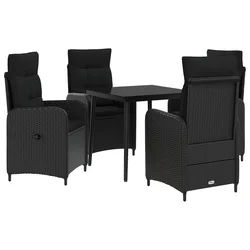Set stolića za sofu s jastukom s jastukom 5 pcs Crna