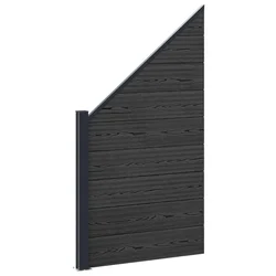 Panel ograde WPC i aluminij Crna