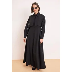 Trendyol Modest Ženska haljina Tctss26Eb00110, Crna