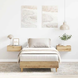 vidaXL posteljni okvir brez ležišča Artisan hrast 75x190 cm