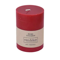 Rdeča sveča Eco candles by Ego dekor Friendly, čas gorenja 37 h