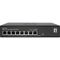 LevelOne Hilbert 10” 8-Port Gigabit Smart Lite Switch, 8 x Gigabit RJ45