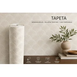 EuroAF Dekorativna zidna tapeta, 53cm x 10m, Bež