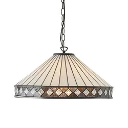 Endon 64147 - Luster na lancu Tiffany FARGO 1xE27/60W/230V prečnik 50 cm