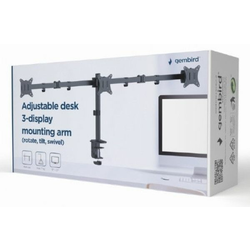GEMBIRD Nosač za monitor stoni sa tri ruke/ tilt/ rotacija/ 17-27/ MA-D3-01