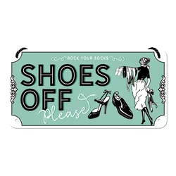 NOSTALGIC ART Viseći znak Shoes Off