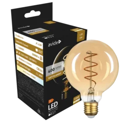 Avide Žarulja,LED,4.5W,E14,2700K,230V AC,topla bijela svjetlost - Soft Filament G80 4.5W E27