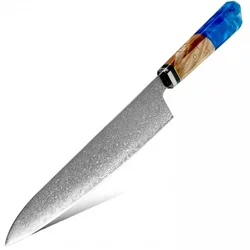 Damaskasti kuhinjski nož KU-20028 - Chef / Plava / 36cm KP20028