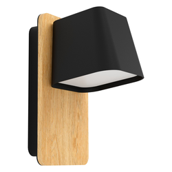 Eglo 390009 - Zidna lampa RUSCIO 1xE27/40W/230V crna/smeđa