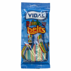 BONBONI KISLI MAVRIČNI TRAKCI RAINBOW BELTS, VIDAL, 100G