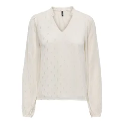 Only Ženska bluza Ivy, V izrez, Bež