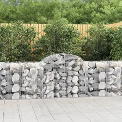 Lučne gabionske košare 4 kom 200x50x80/100 cm pocinčano željezo