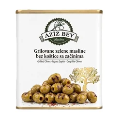 Aziz Bey Zelene grilovane masline bez koštice, Sa začinima, 9 kg