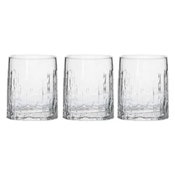 Set of 3 drinking glasses, made from glass, 285 ml, Oak - Borgonovo