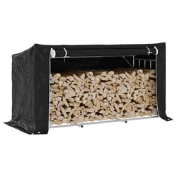 Stalak za drva za ogrjev s kišnom navlakom 200,5x80,5x110,5 cm