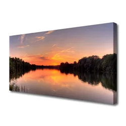 tulup.si Slika na platnu Lake forest landscape 120x60 cm