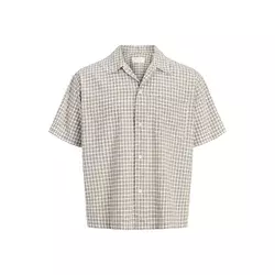 JACK & JONES Srajca  kaki / oliva / bela