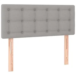 Vidaxl Box spring postelja z vzmetnico svetlo siva 80x200 cm blago