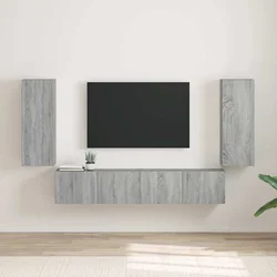 TV zidni ormar Zidne 2 pcs Siva Sonoma 30 x 31 x 80 cm