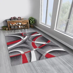 Conceptum Hypnose Tepih Woopamuk194, 100x150 cm, Crveno-sivi