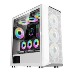 1stCool MiddleTower Wind Storm White, E-ATX, USB3.0 + 4x ARGB ventilator
