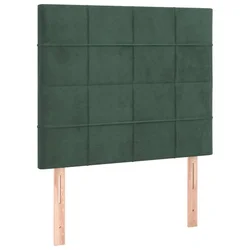 Vidaxl Vzglavje postelje temno zeleno 100x5x118/128 cm žametno
