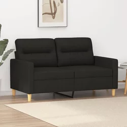vidaXL Dvosed črn 120 cm blago