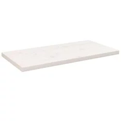 Ploča za stol bijela 80x40x2,5 cm masivna borovina pravokutna