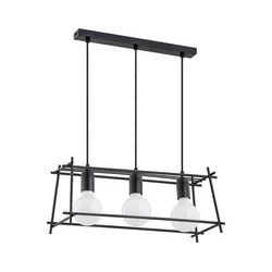 Luster na sajli NETI 3xE27/15W/230V crna