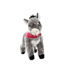 Uni-Toys Plišasti osel s šalom 30 cm