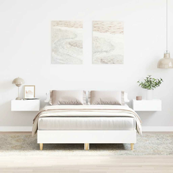 Okvir kreveta bez madraca bijeli 120x200 cm izrađeno drvo