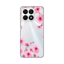 Silikonska maska za Honor X8a Rose flowers Print Skin providna