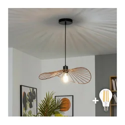 Brilagi - LED luster na sajli CERIA WIRE 1xE27/40W/230V 40x56 cm bronza