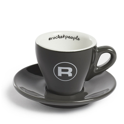 Rocket Skodelica za espresso s podstavkom rocketpeople 60 ml temno siva
