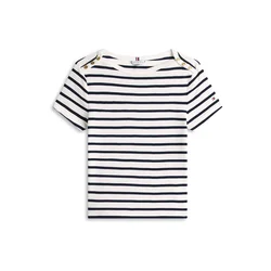 TOMMY HILFIGER Majica nočno modra/bela