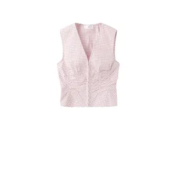 MANGO Bluza FRANCHY rjava / rosé