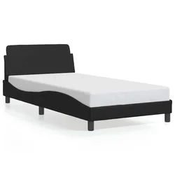 Vidaxl Posteljni okvir Dover črn 100x200 cm umetno usnje