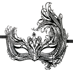 Kovinska maska Asymmetrical, črna