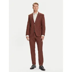 BOSS Obleka H-Huge 50546080 Rjava Slim Fit