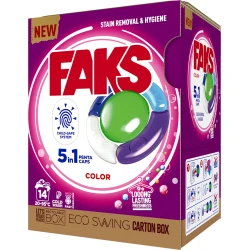 FAKS Color kapsule za pranje veša 14 komada,14 pranja