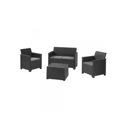 KETER EMMA 2 seater sa box stolom, Baštenski set grafit