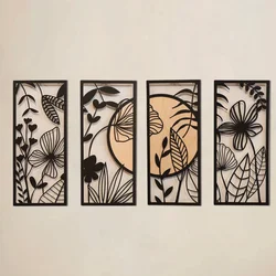 Wallity APT601MS Zidna dekoracija Ginkgo Wood, 29x68cm, Crna