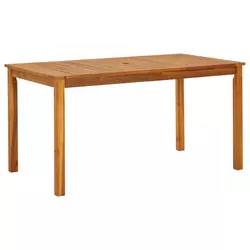vidaXL Vrtna miza 140x80x74 cm trden akacijev les